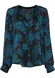 schwarz/blaupetrol floral