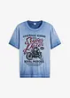jeansblau bedruckt