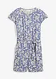 mattblau/naturbeige floral
