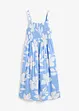 mittelblau/weiß floral