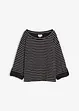 schwarz/beige gestreift