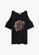 schwarz/grau floral