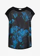 schwarz/petrol floral