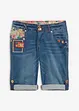 blau denim geblümt