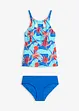 blau floral bedruckt