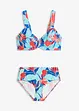 blau floral bedruckt