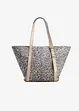 sandbeige/schwarz/cremebeige leo bedruckt