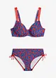 blau/rot leo bedruckt