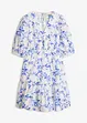 weiß / hellblau floral