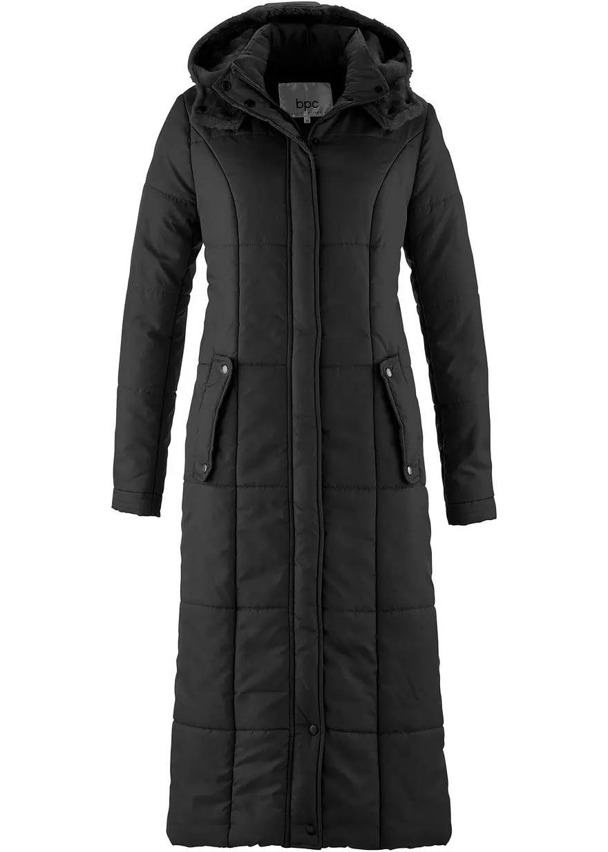 Leichter Steppmantel in schwarz von vorne - bonprix