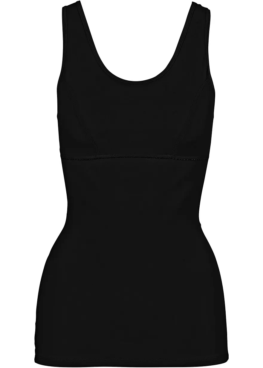 Shape-Top mit starker Formkraft in schwarz von vorne - bonprix