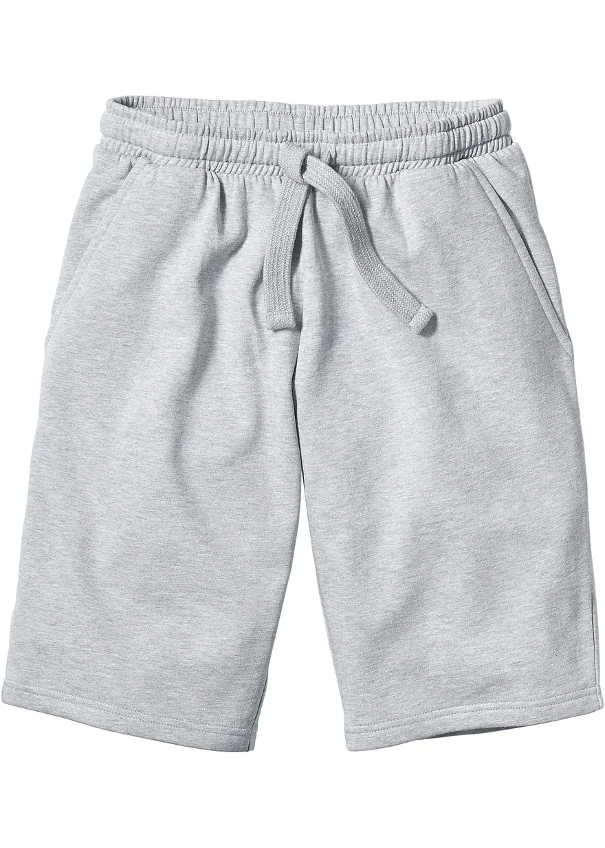 Sweat-Bermuda in grau von vorne - bonprix
