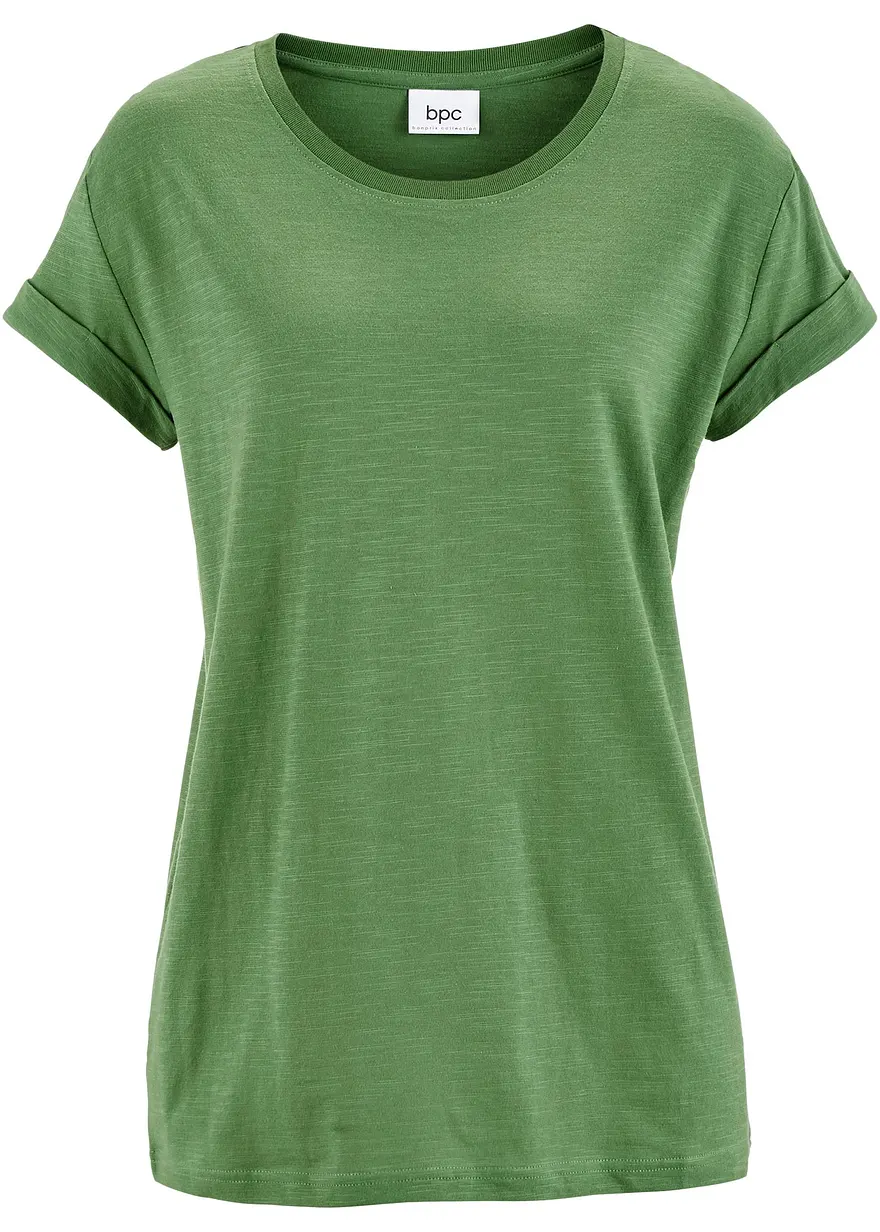 Boxy-Shirt in grün von vorne - bonprix