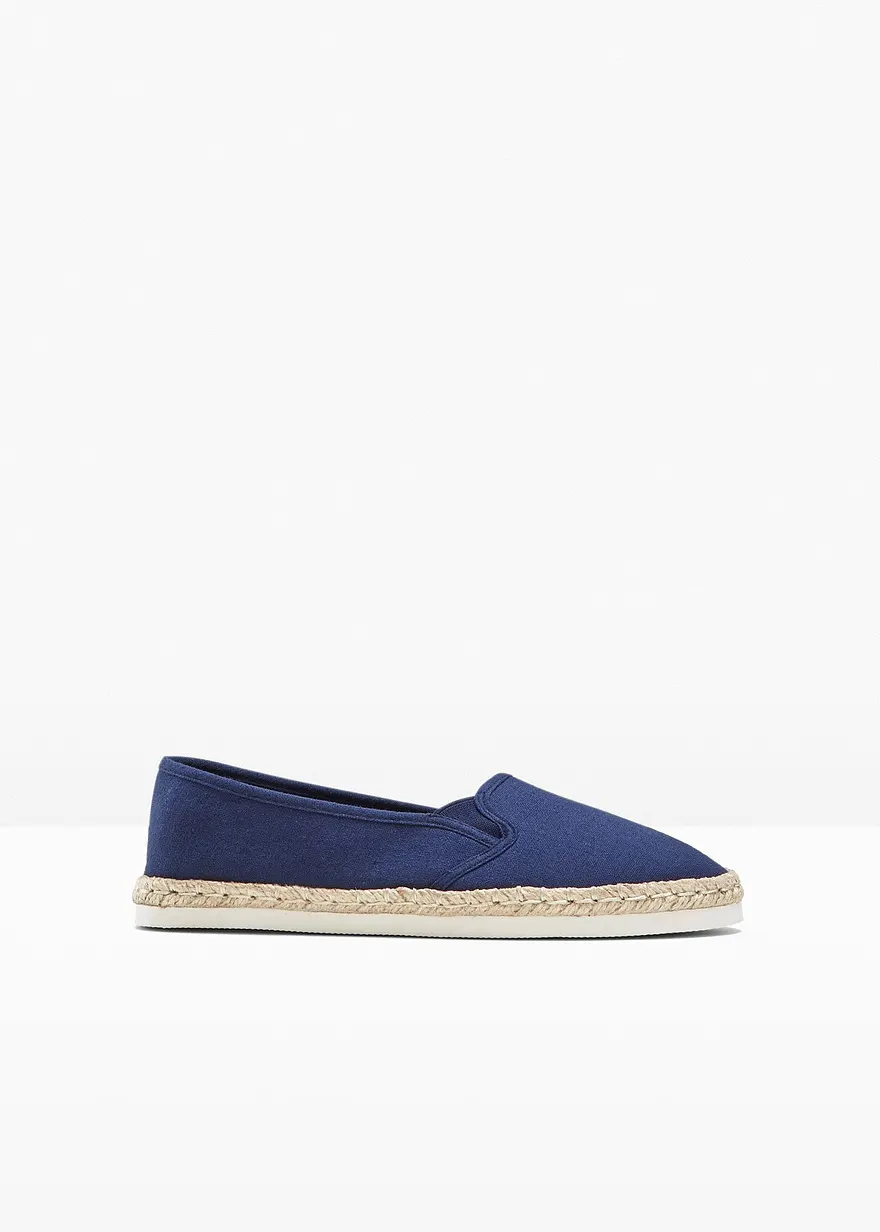 Espadrille in blau von vorne - bonprix