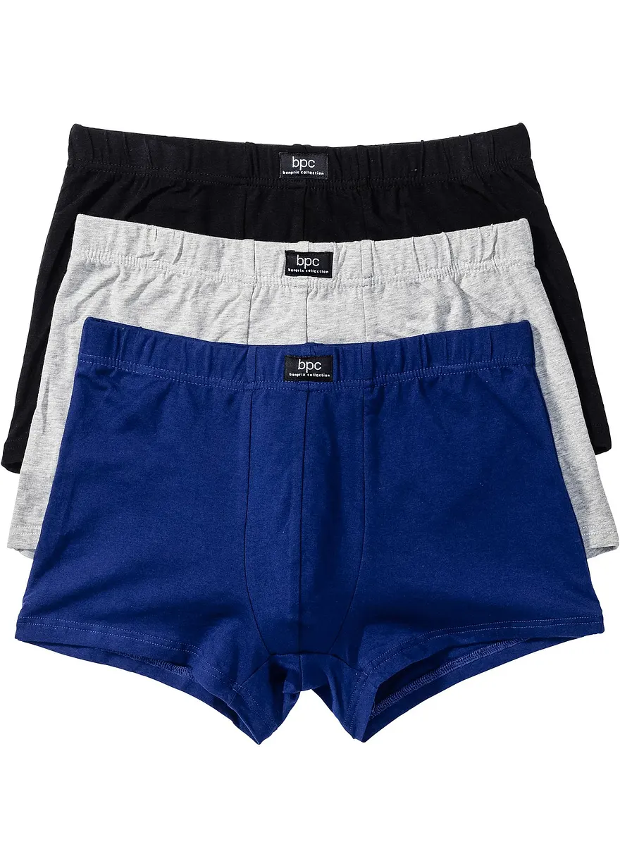 Boxershorts eng (3er Pack) in blau - bonprix