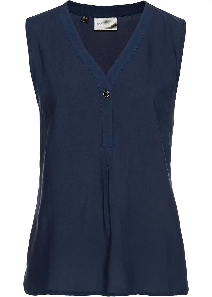Viskose Top bequem geschitten in blau von vorne - bonprix
