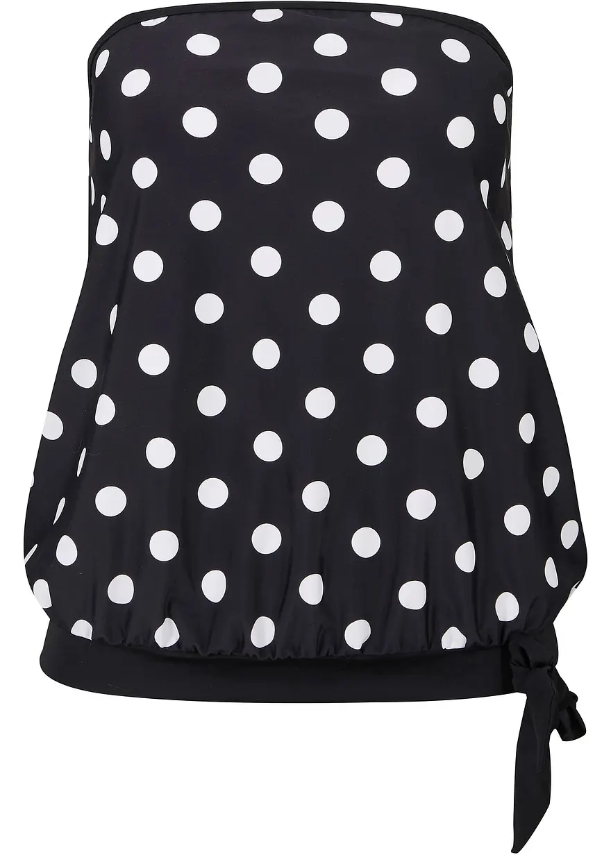 Oversize Tankini Oberteil in schwarz von vorne - bonprix