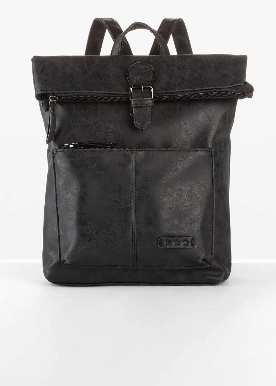Rucksack in schwarz von vorne - bonprix