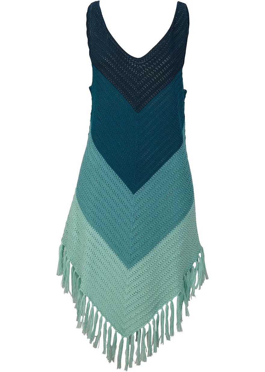 Strandkleid aus leichtem Strick in petrol - bonprix