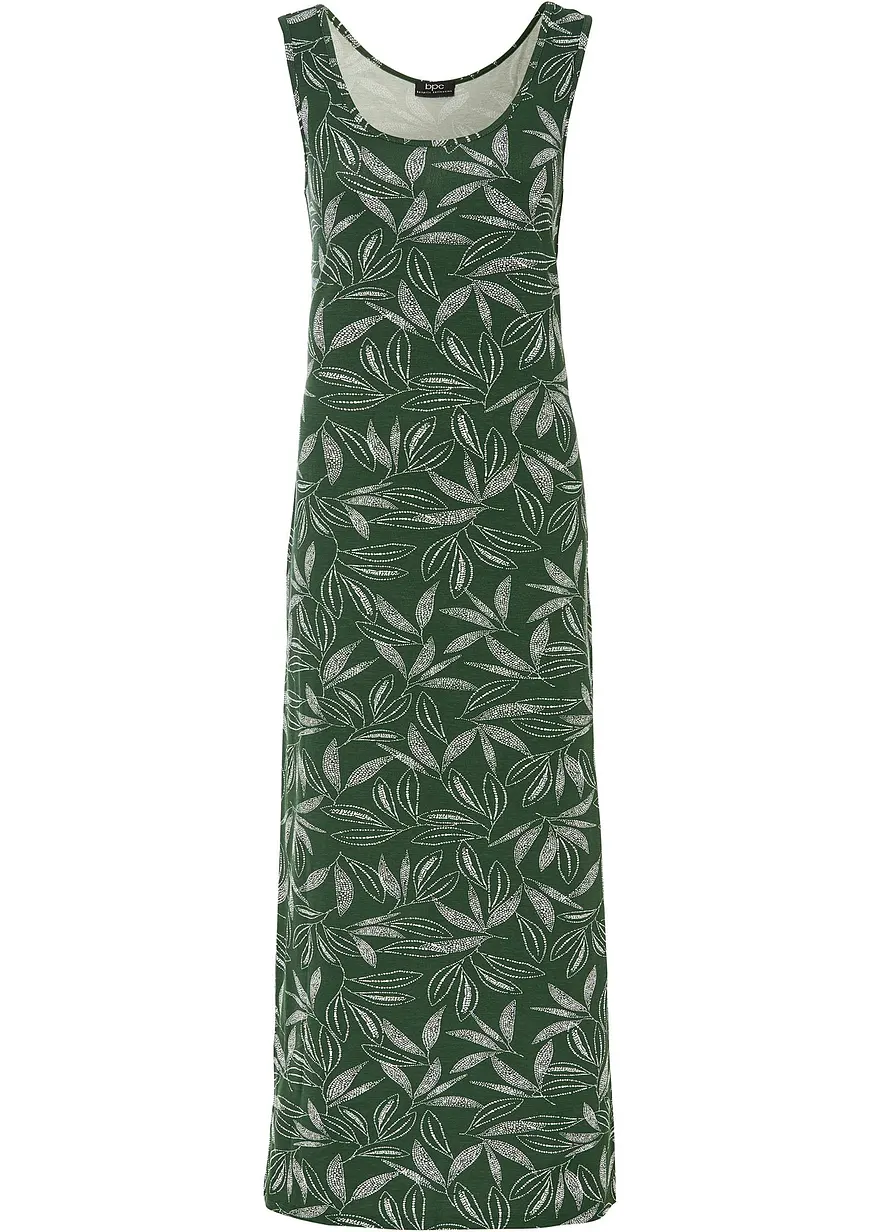 Maxikleid aus fließender Viskose in grün von vorne - bonprix