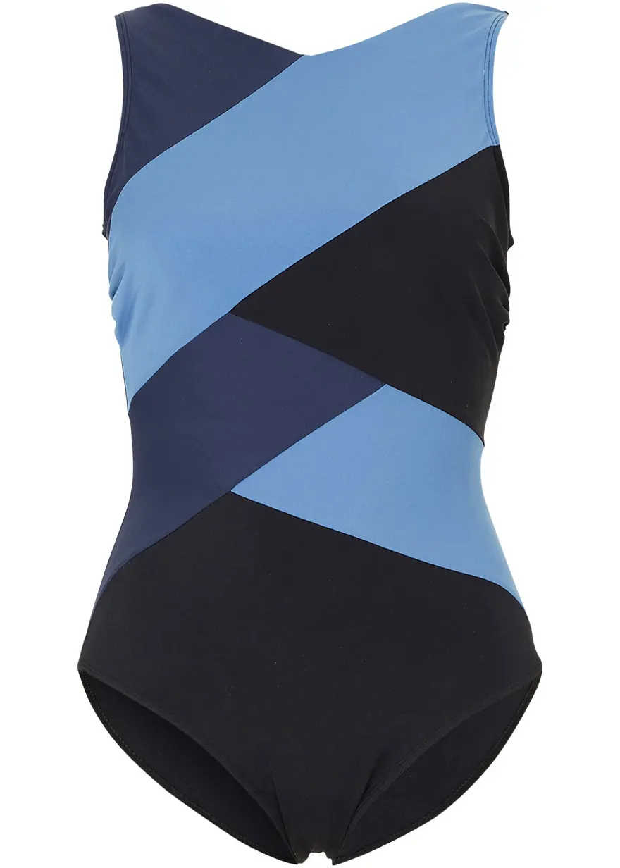 Shape Badeanzug mittlere Formkraft in schwarz von vorne - bonprix