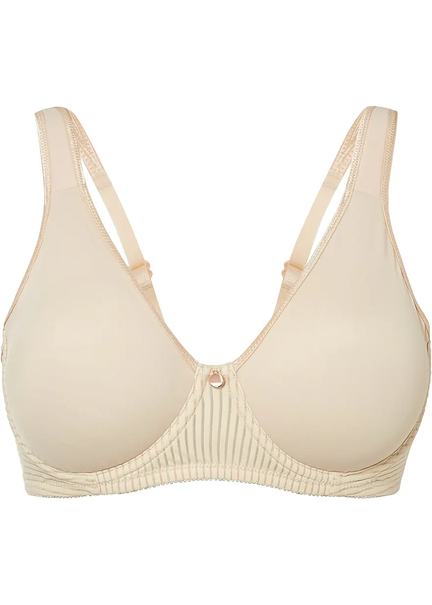 Minimizer-BH mit gepolsterten Trägern in beige von vorne - bonprix