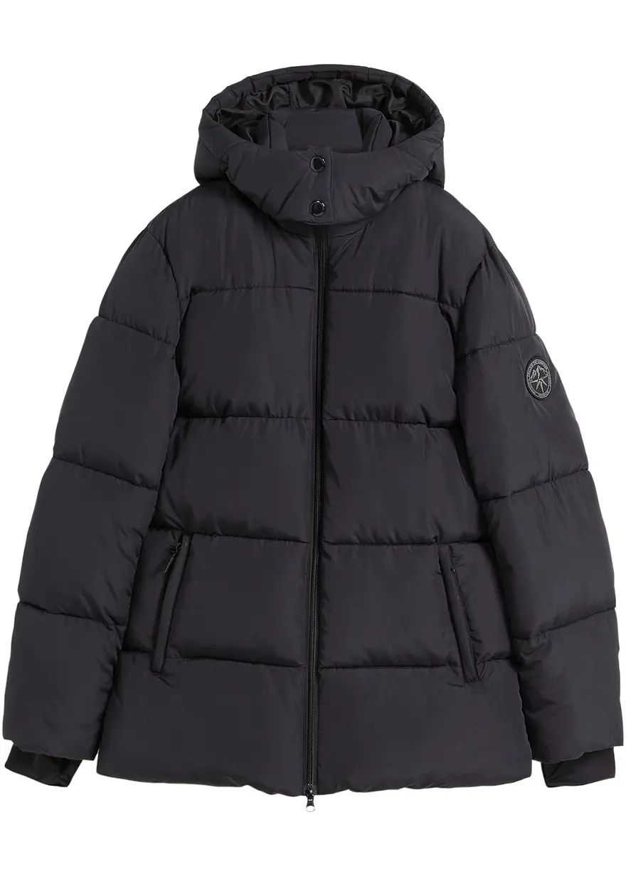 Funktions-Jacke mit isolierender Wärmetechnologie in schwarz von vorne - bonprix