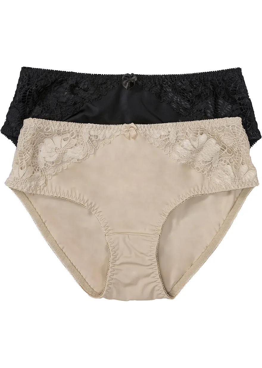 Maxislip (2er Pack) in beige von vorne - bonprix