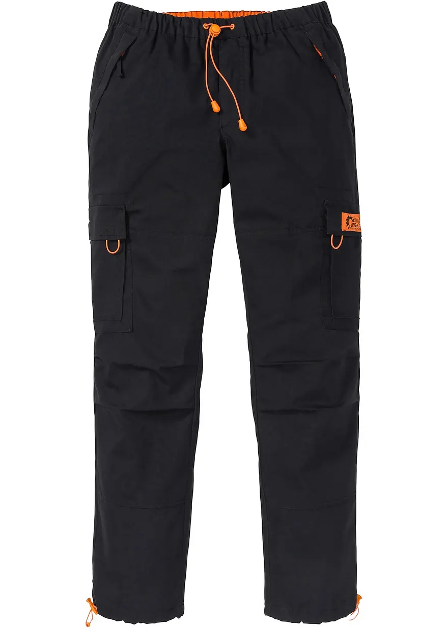 Relaxed Fit Schlupfhose, Straight in schwarz von vorne - bonprix
