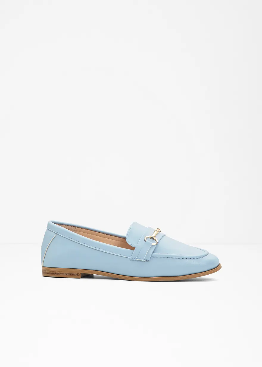 Loafer in blau von vorne - bonprix