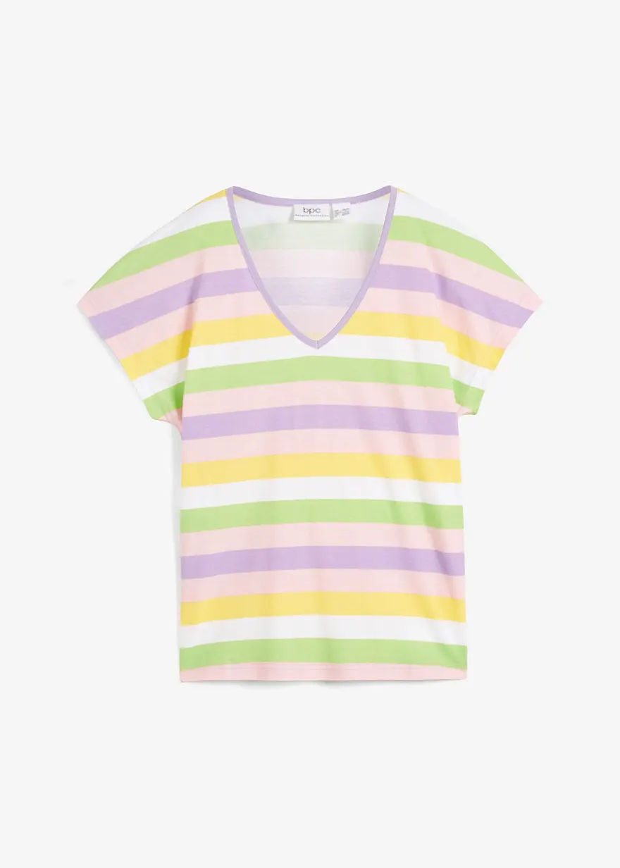 Baumwollshirt, ½ Arm in rosa von vorne - bonprix