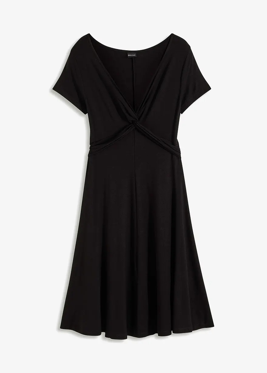 Shirtkleid in schwarz von vorne - bonprix