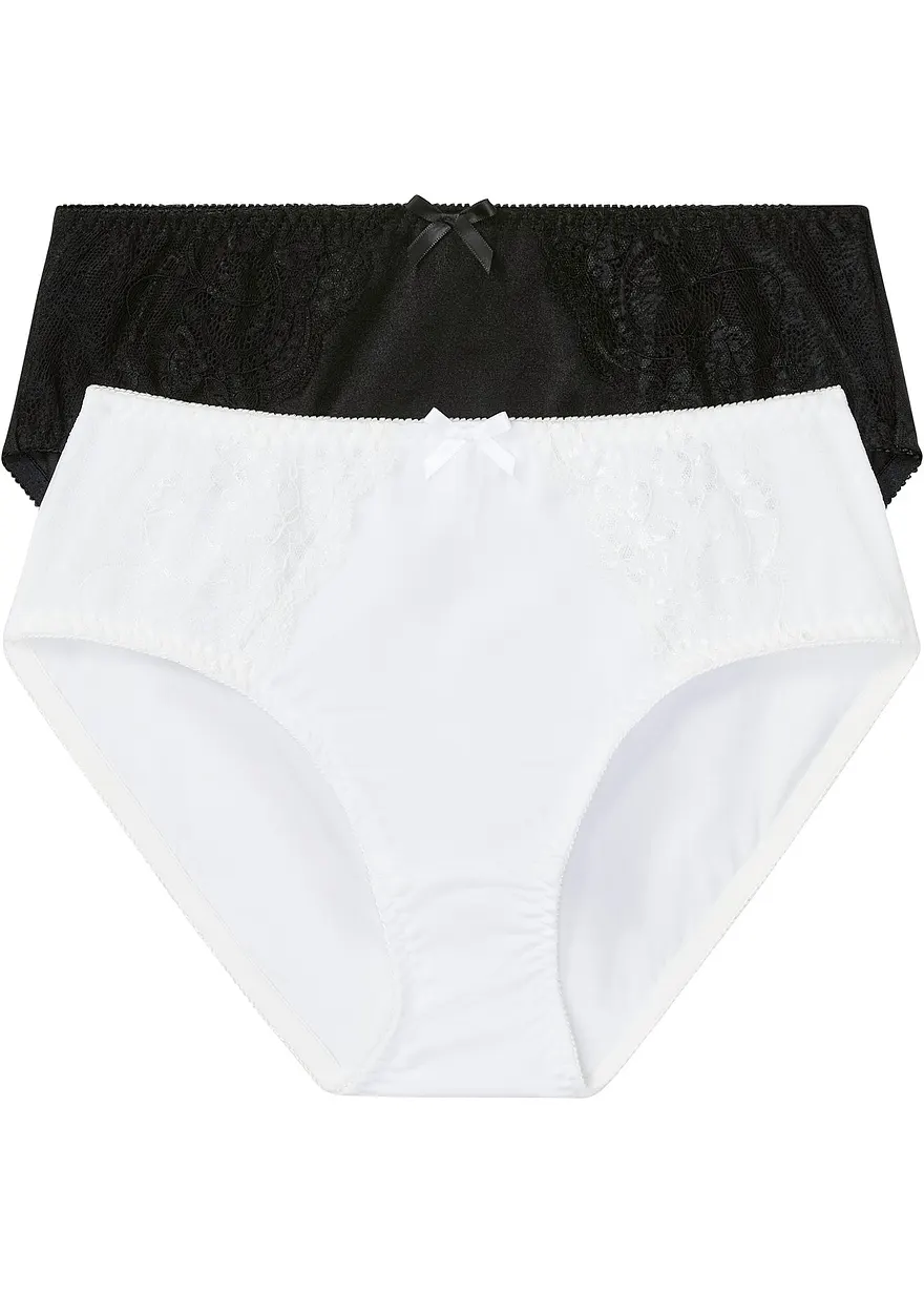 Maxislip (2er Pack) in weiß von vorne - bonprix