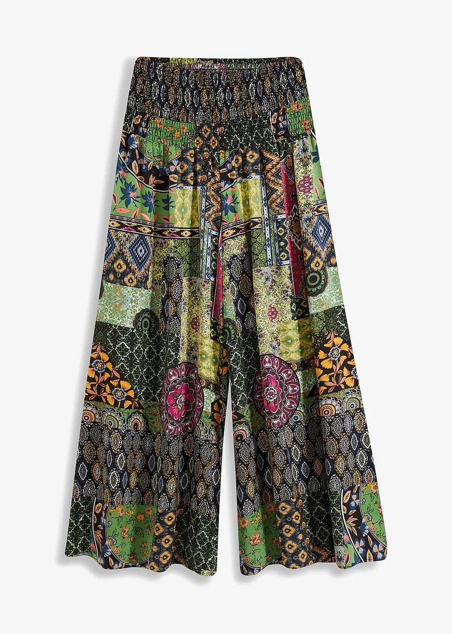 Palazzo-Hose in grün von vorne - bonprix