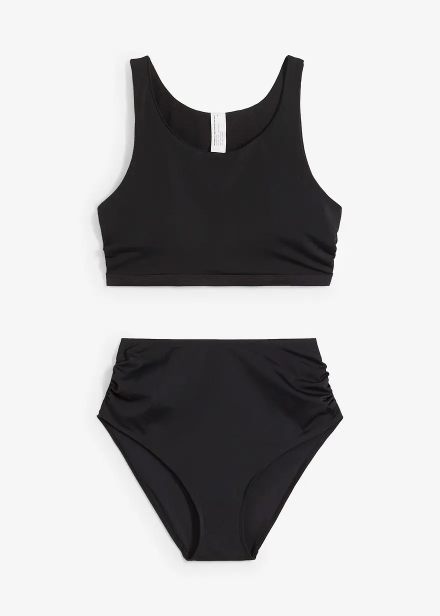 Bustier Bikini (2-tlg.Set) in schwarz von vorne - bonprix