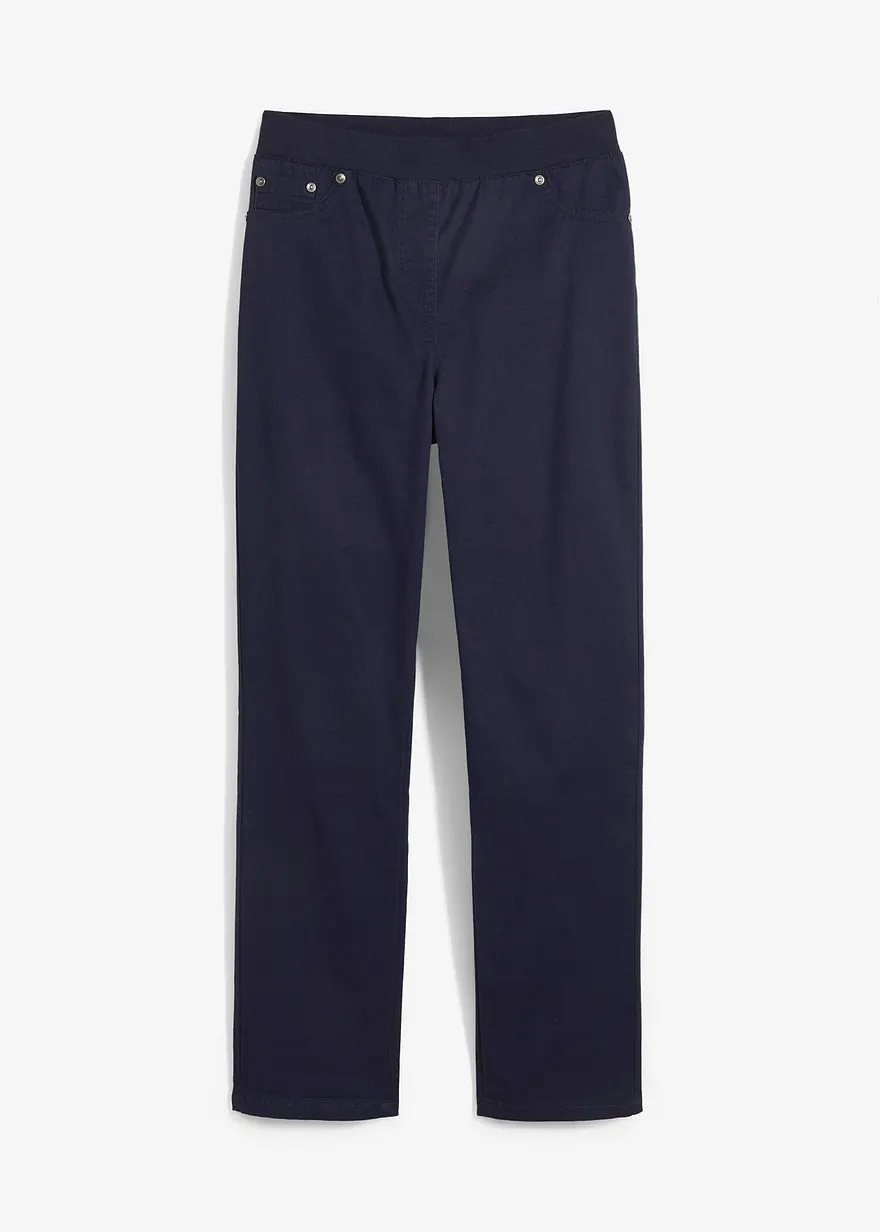 Straight Jeans, Mid Waist in blau von vorne - bonprix