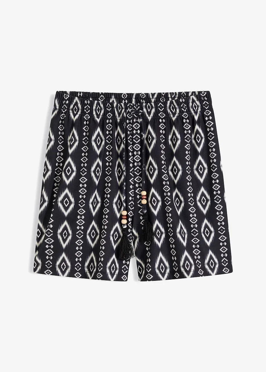 Jersey-Shorts in schwarz von vorne - bonprix
