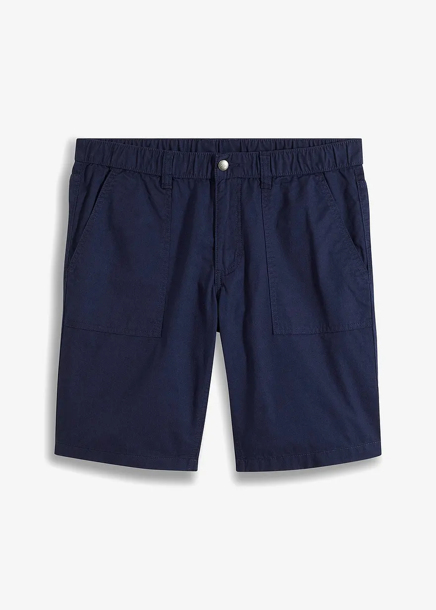 Bermuda mit Komfortbund, Regular Fit in blau von vorne - bonprix