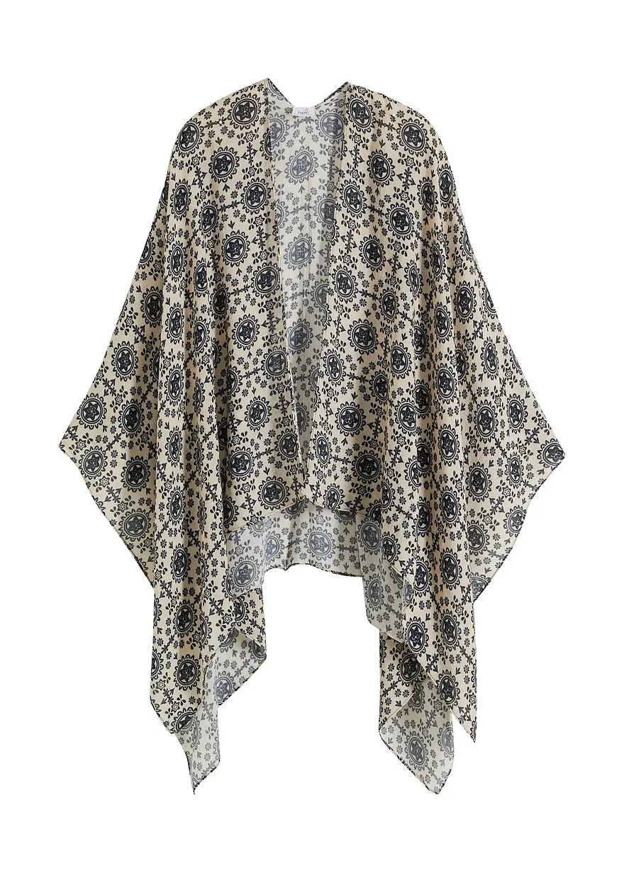 Poncho in schwarz - bonprix