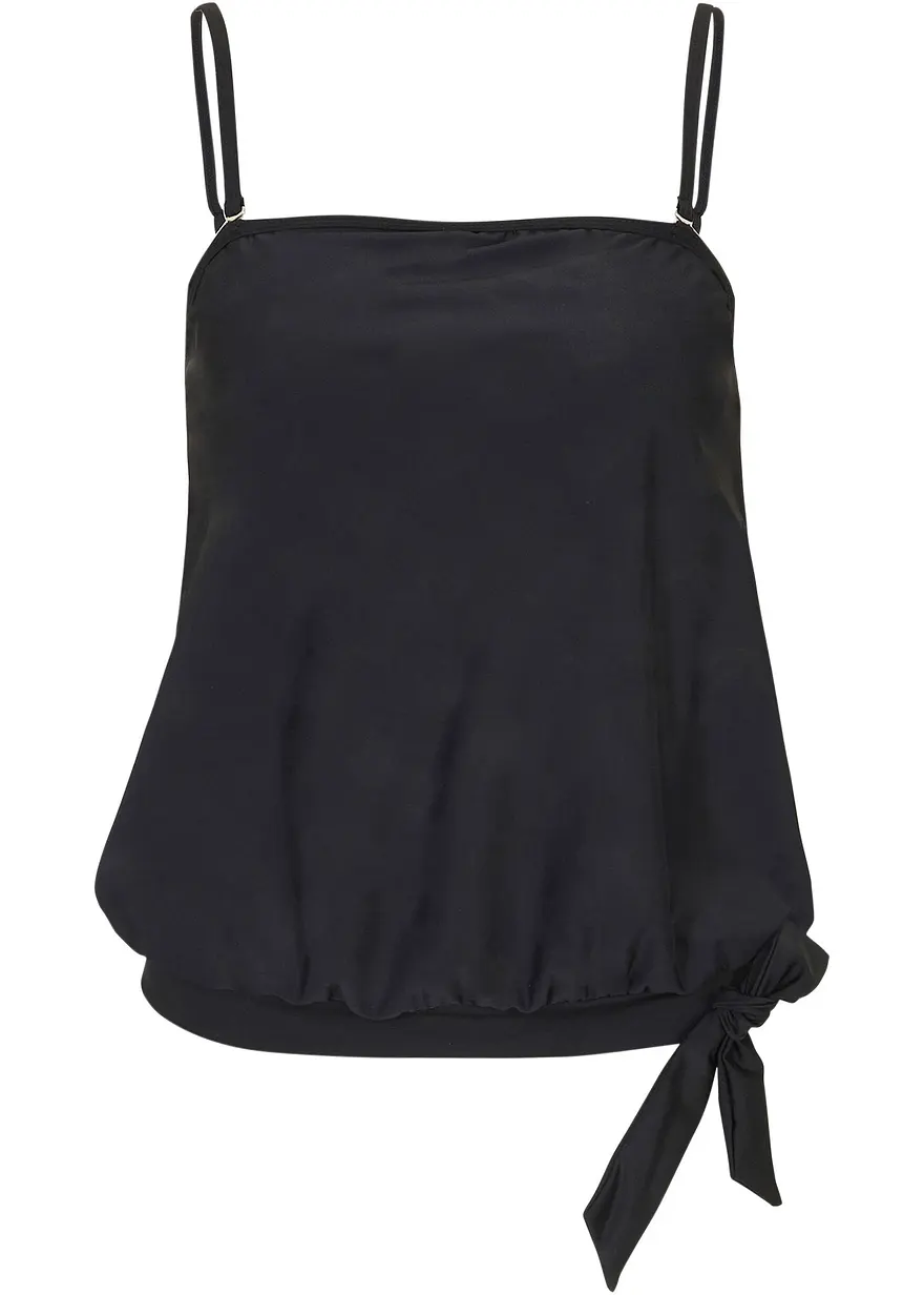 Oversize Tankini Oberteil in schwarz - bonprix