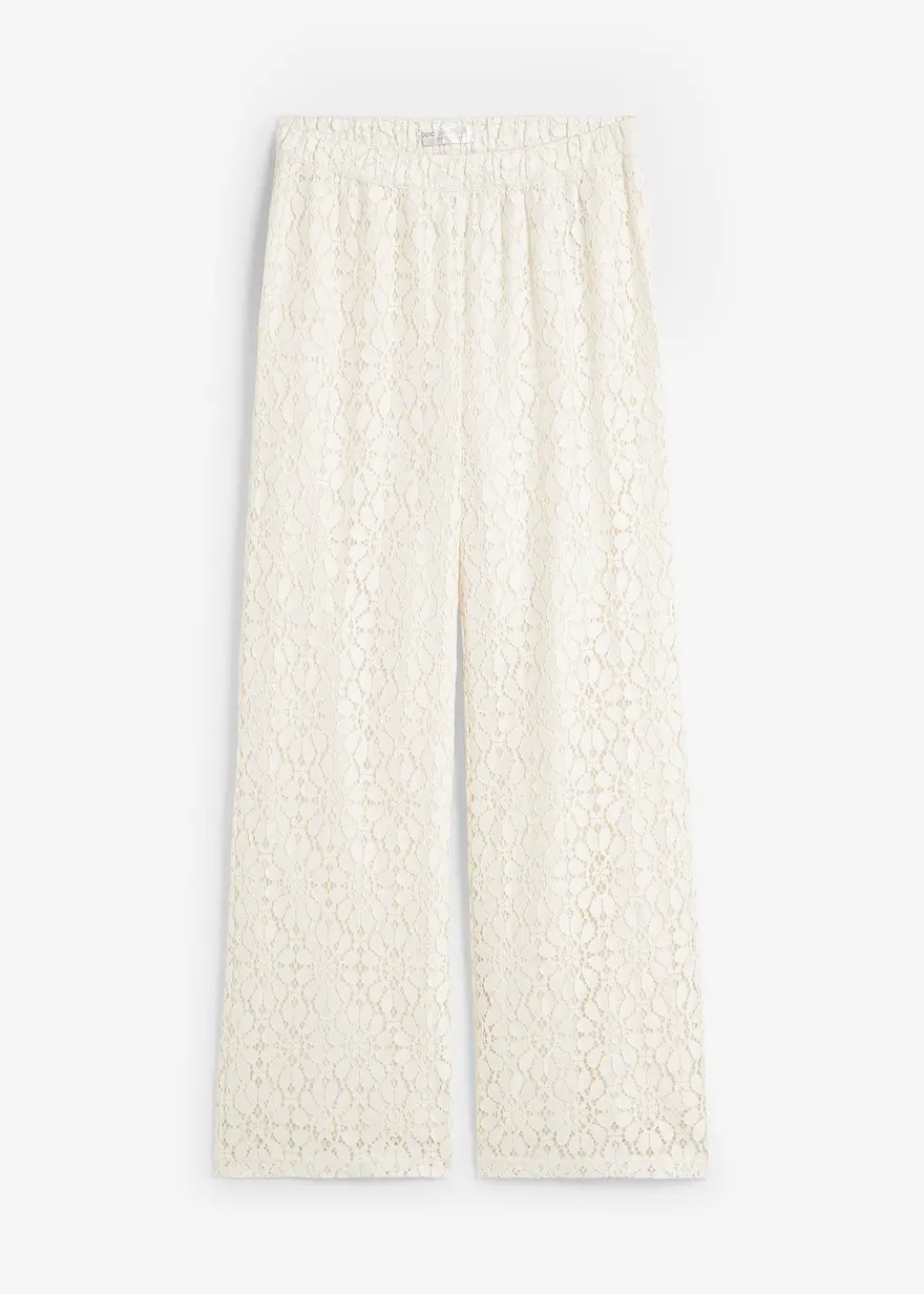 Marlenehose in weiß von vorne - bonprix
