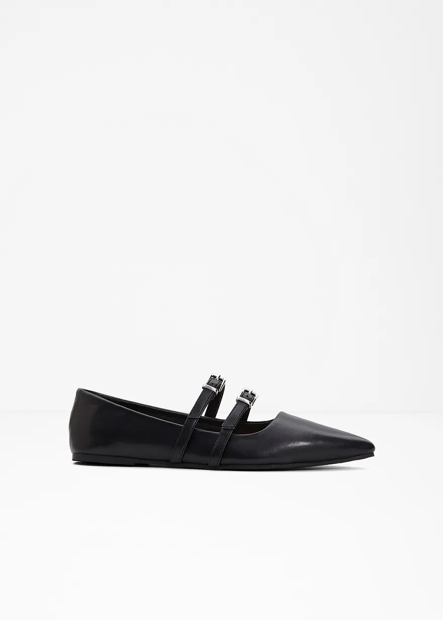 Ballerina in schwarz von vorne - bonprix
