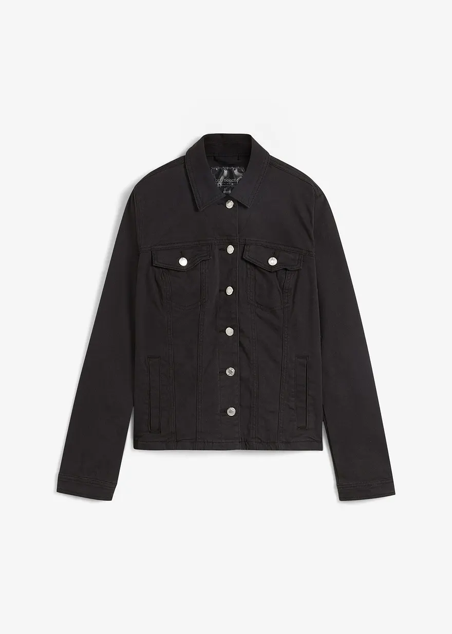 Jacke in schwarz von vorne - bonprix