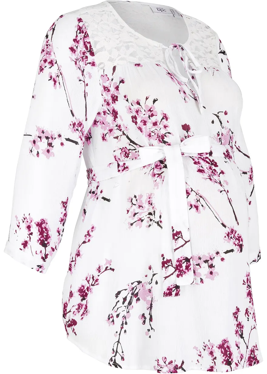 Umstandsbluse aus Viskose in weiß von der Seite - bonprix