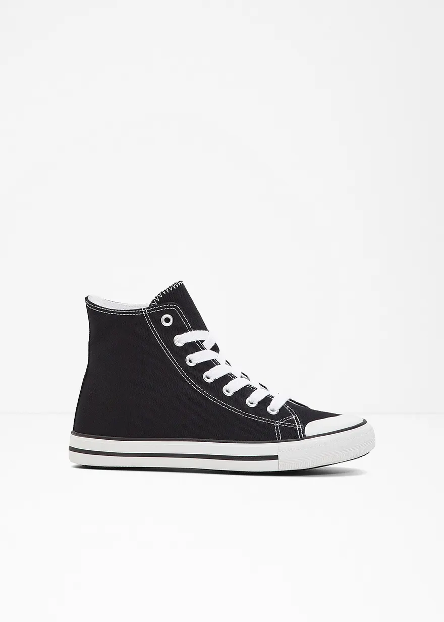 High top Sneaker in schwarz von vorne - bonprix