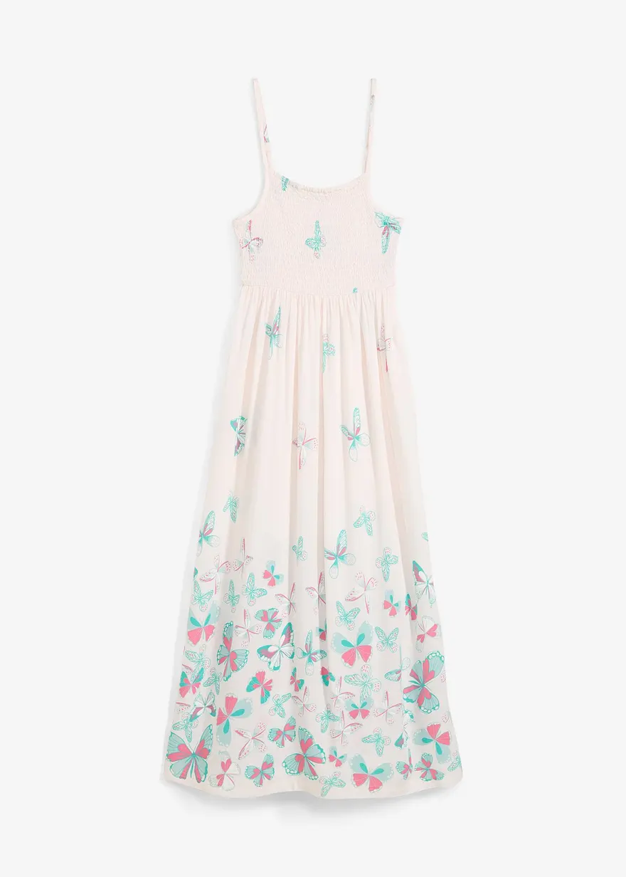 Maxikleid aus fließender Viskose in rosa von vorne - bonprix