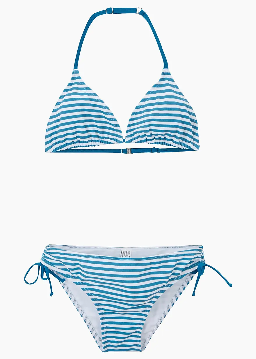 Mädchen Bikini (2-tlg.Set) aus recyceltem Polyamid in petrol - bpc bonprix collection