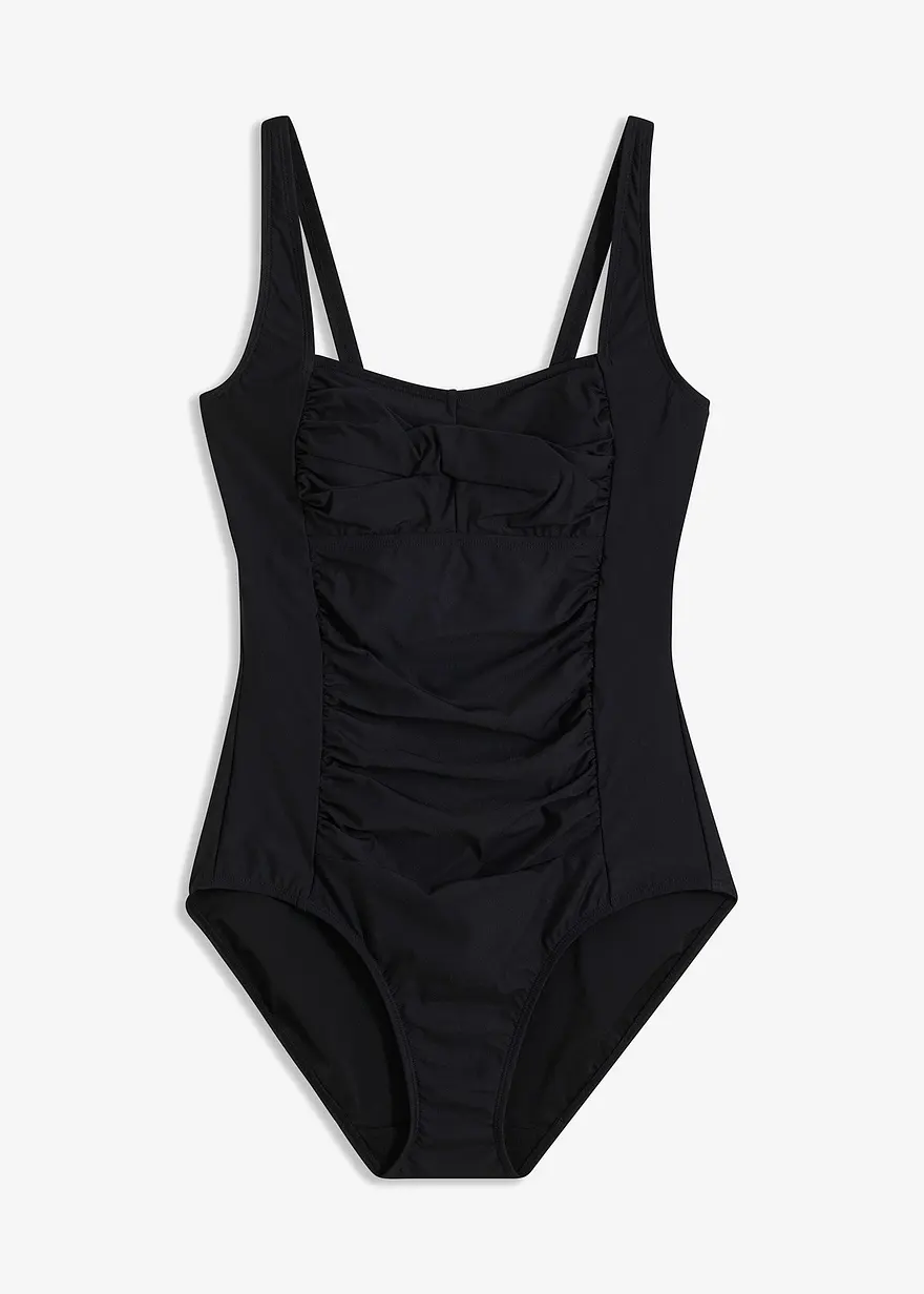 Shape Badeanzug mittlere Formkraft in schwarz von vorne - bonprix
