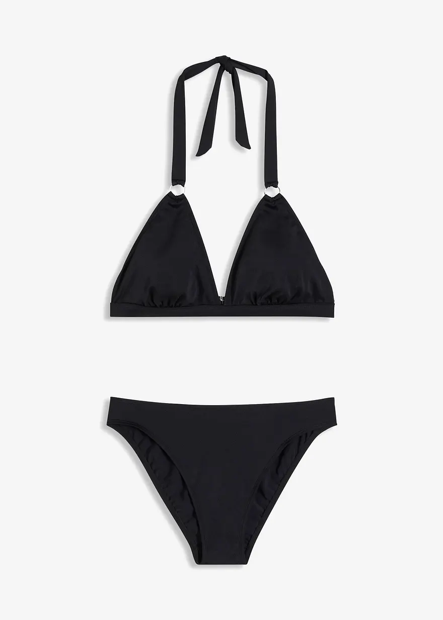 Neckholder Bikini (2-tlg. Set) in schwarz von vorne - bonprix