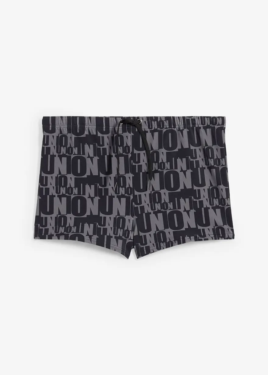 Badehose Herren in schwarz von vorne - bonprix